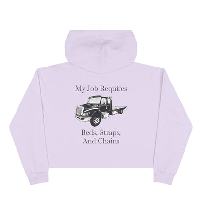 Beds, Straps, And Chains Women's Crop Hoodie