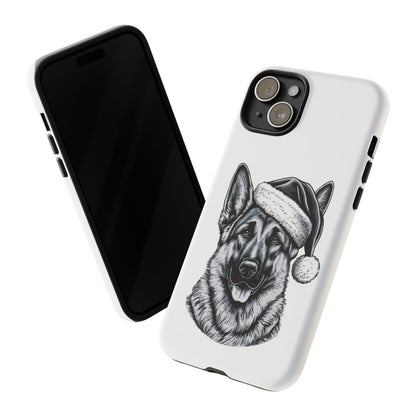 Santa Paws German Shepherd iPhone Case