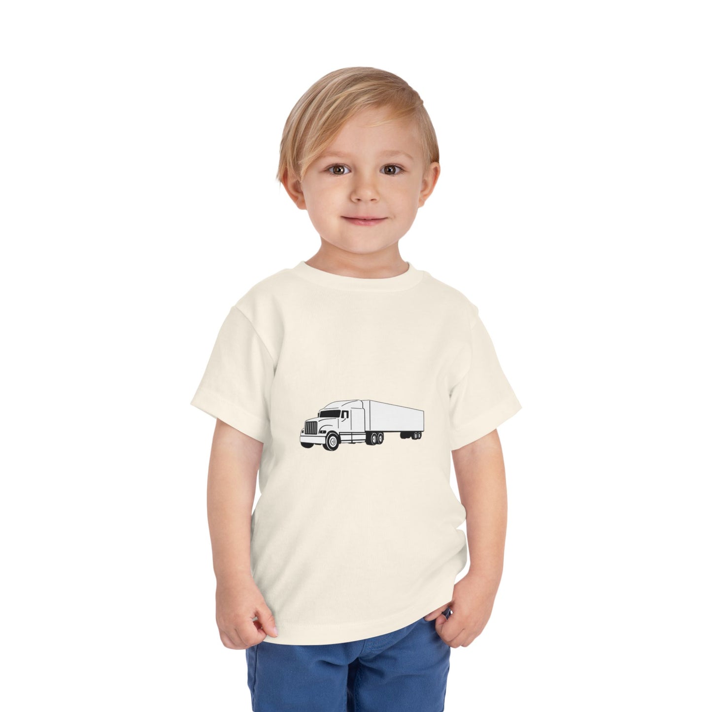 Semi Truck Toddler Unisex Short Sleeve Crewneck Tee