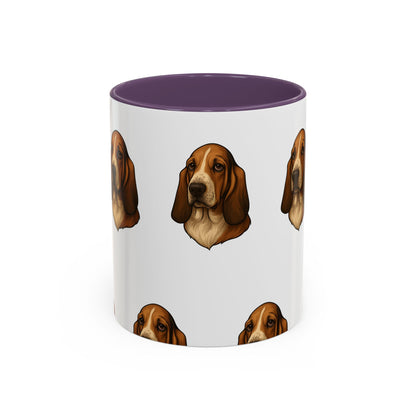 Basset Hound Head 2-Tone Coffee Mug