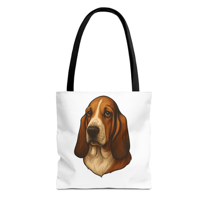Basset Hound Head Tote Bag