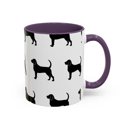 Bloodhound Silhouette 2-Tone Coffee Mug