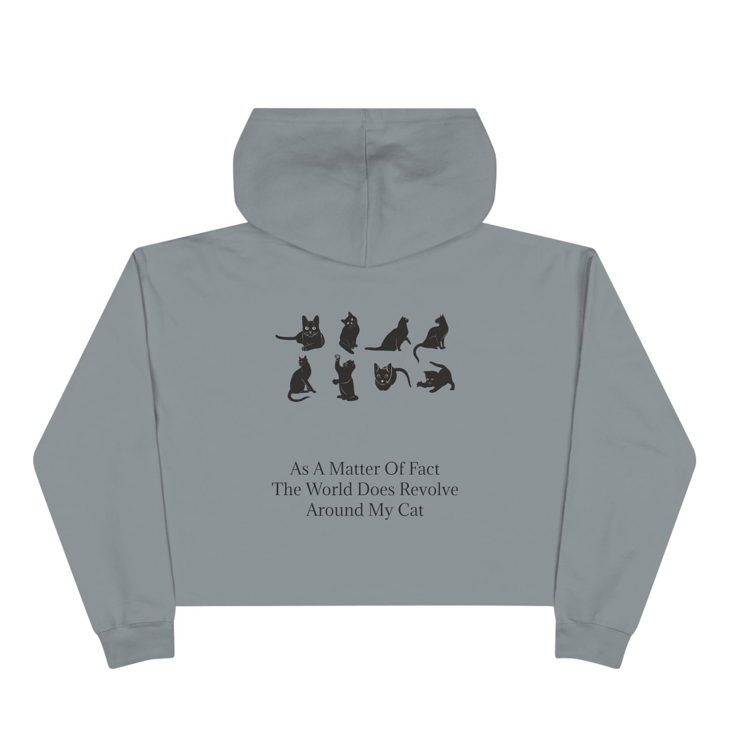 Matter Of Fact Cat Women's Crop Hoodie