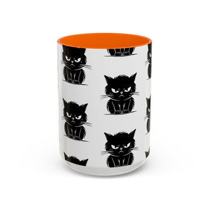 Angry Cat 2-Tone Coffee Mug