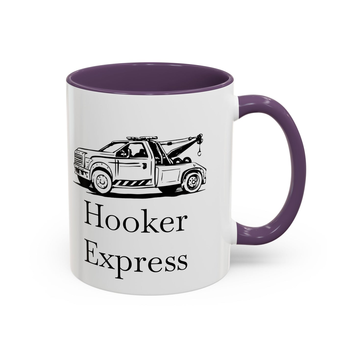 H**ker Express Wheel Lift Tow Truck 2-Tone Coffee Mug