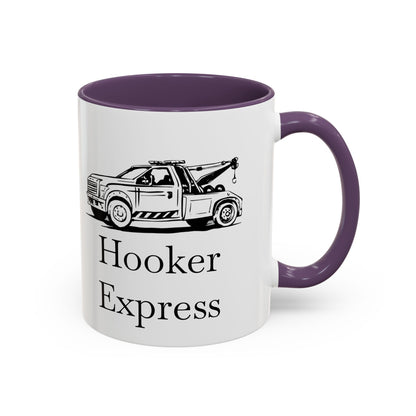 H**ker Express Wheel Lift Tow Truck 2-Tone Coffee Mug
