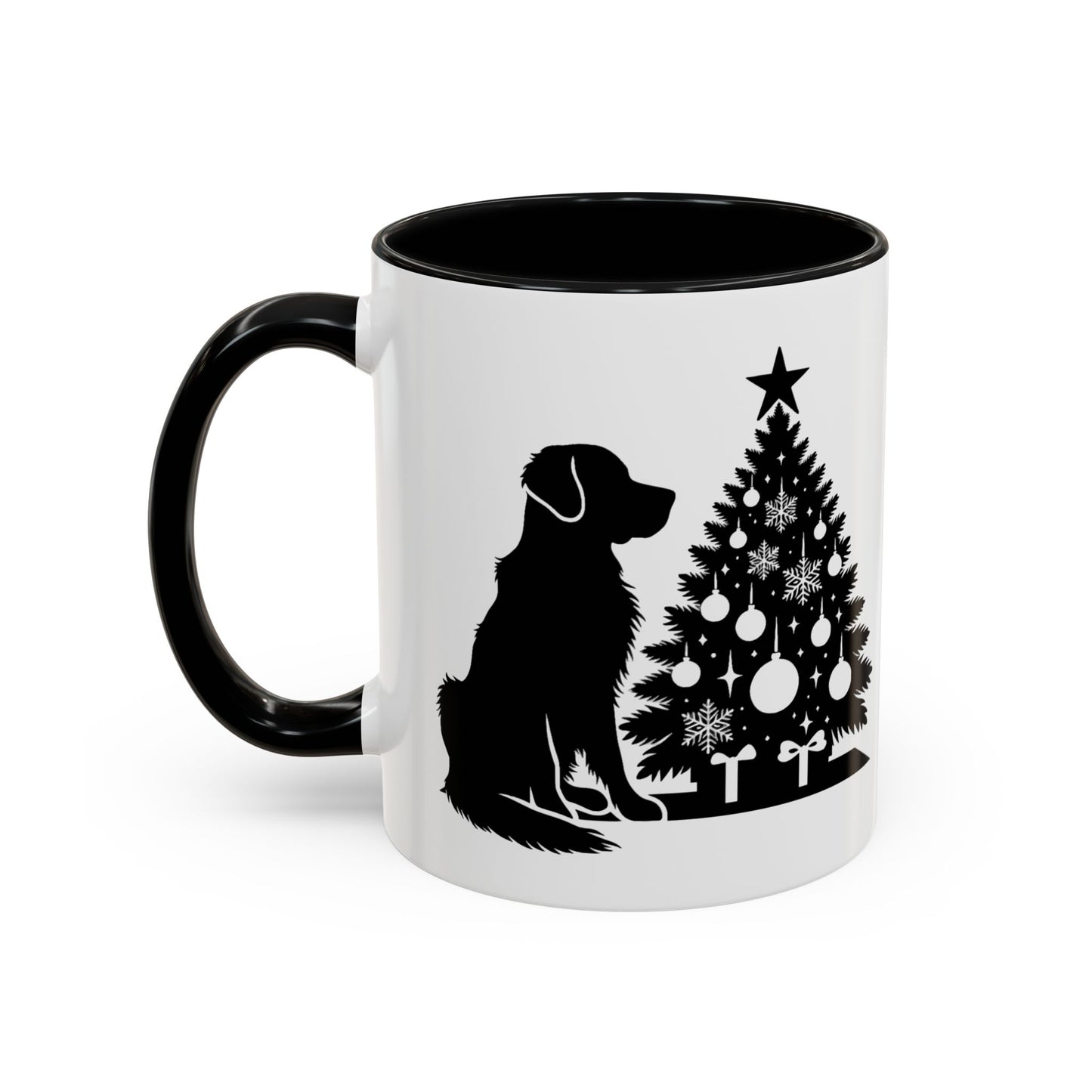 Golden Christmas Tree 2-Tone Coffee Mug