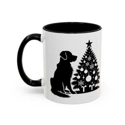 Golden Christmas Tree 2-Tone Coffee Mug
