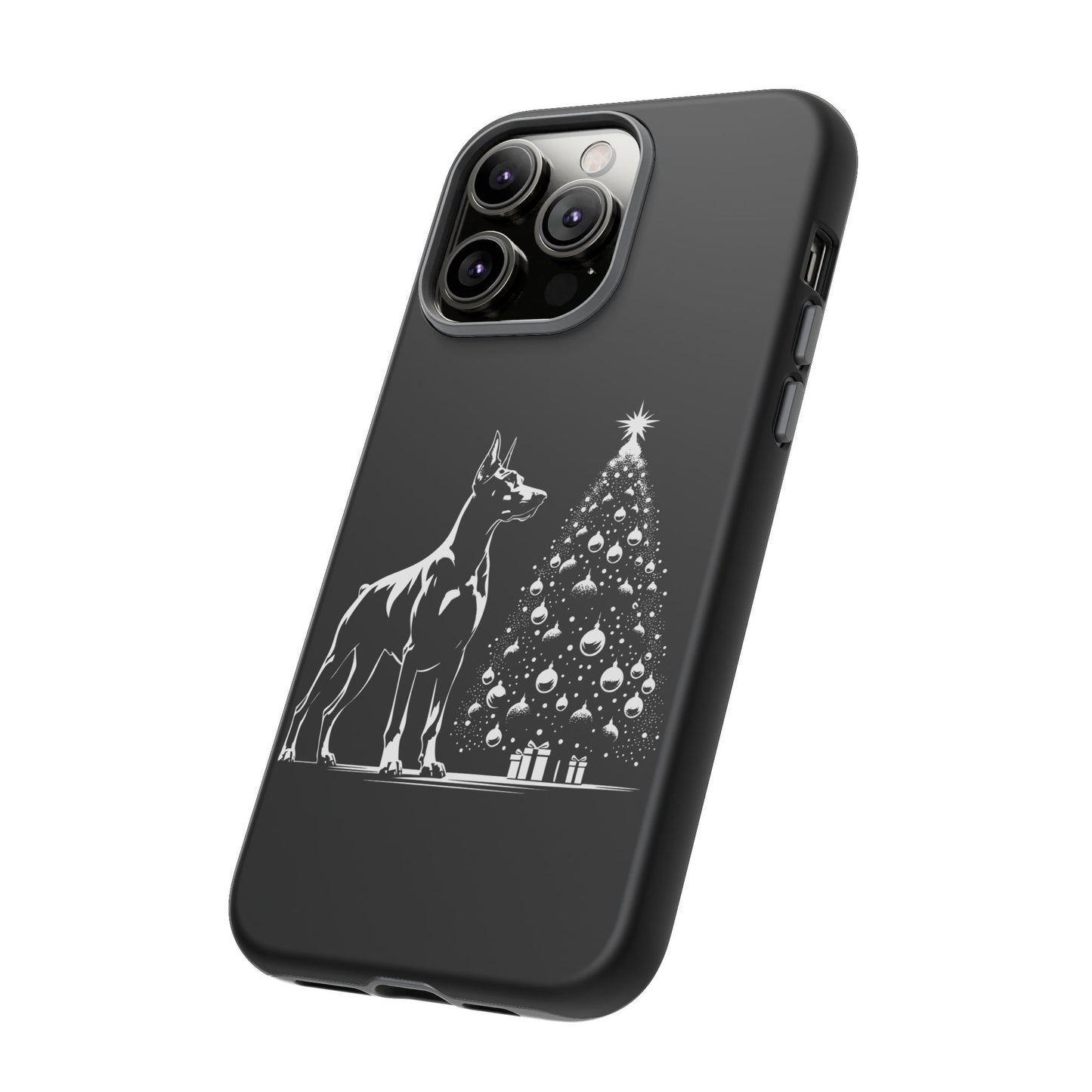 Doberman Christmas Tree iPhone Case