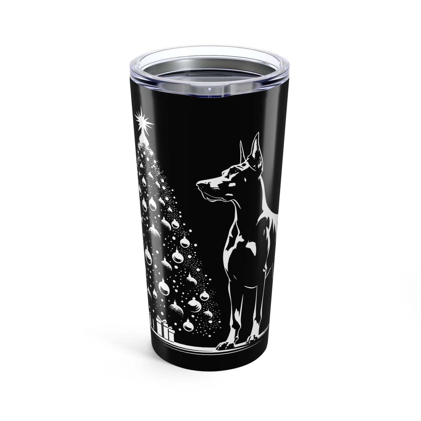 Doberman Christmas Tree Tumbler