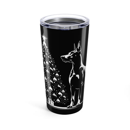 Doberman Christmas Tree Tumbler