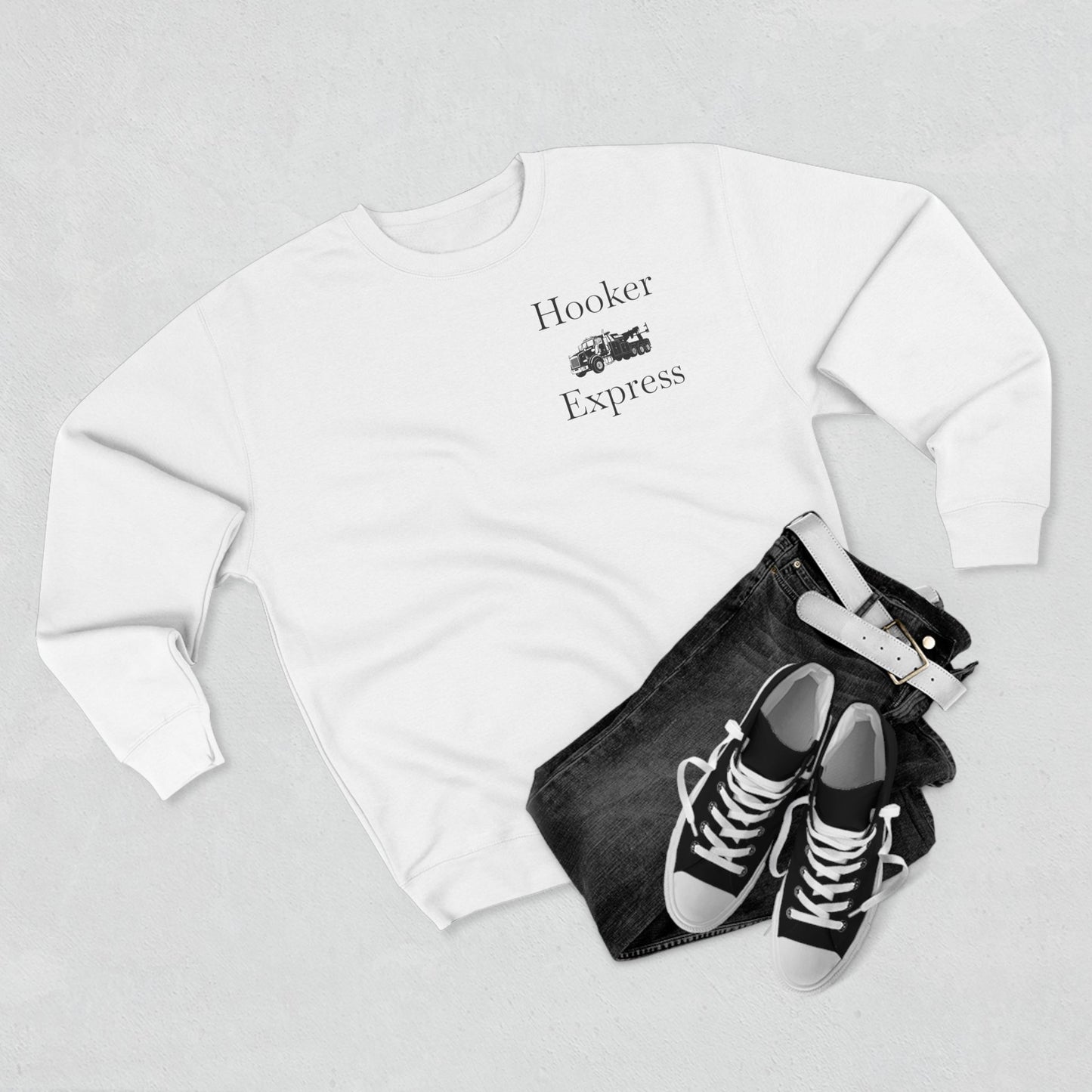 H**ker Express Heavy Tow Truck Unisex Crewneck Sweatshirt