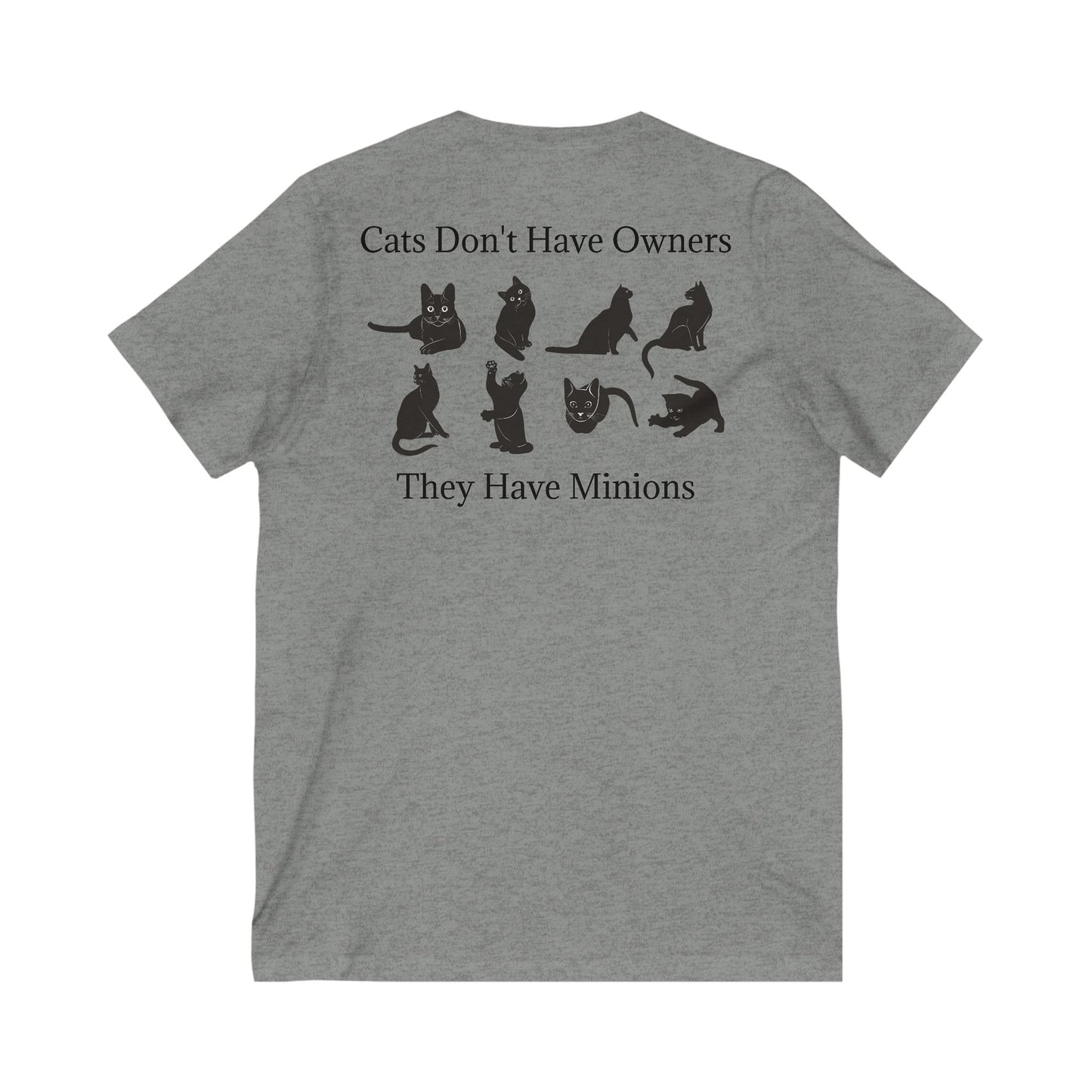 Cat Minions Unisex Short Sleeve V-Neck Tee
