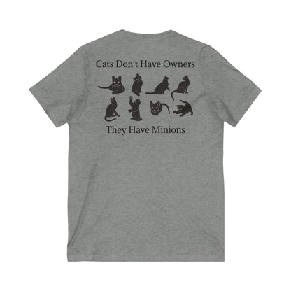 Cat Minions Unisex Short Sleeve V-Neck Tee