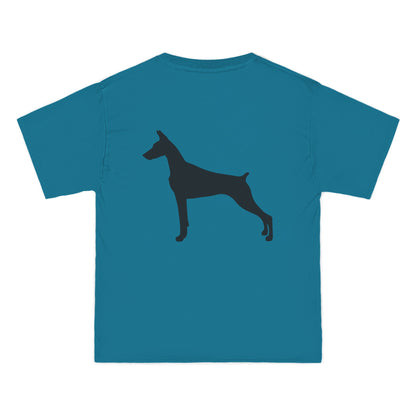 Doberman Silhouette Men's Short-Sleeve Crewneck Tee