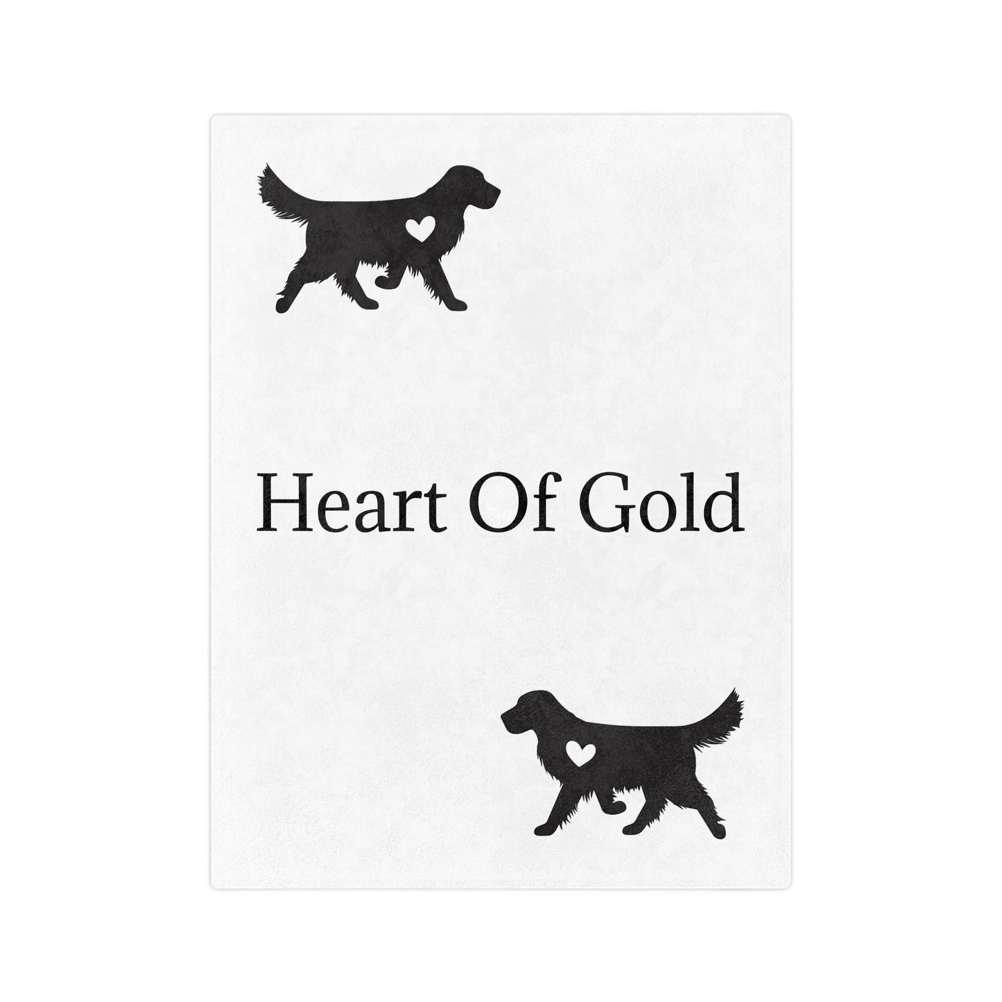 Heart Of Gold Velveteen Microfiber Blanket
