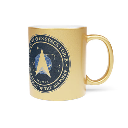 US Space Force Metallic Coffee Mug