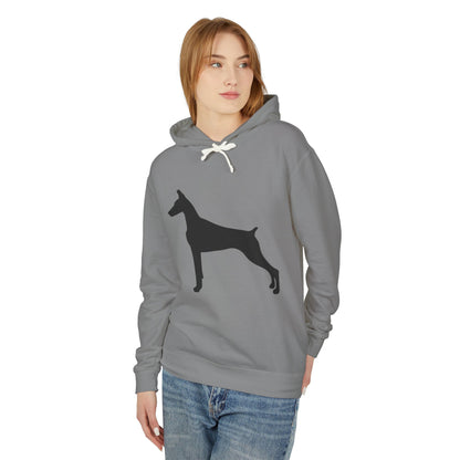 Doberman Silhouette Unisex Lightweight Hoodie