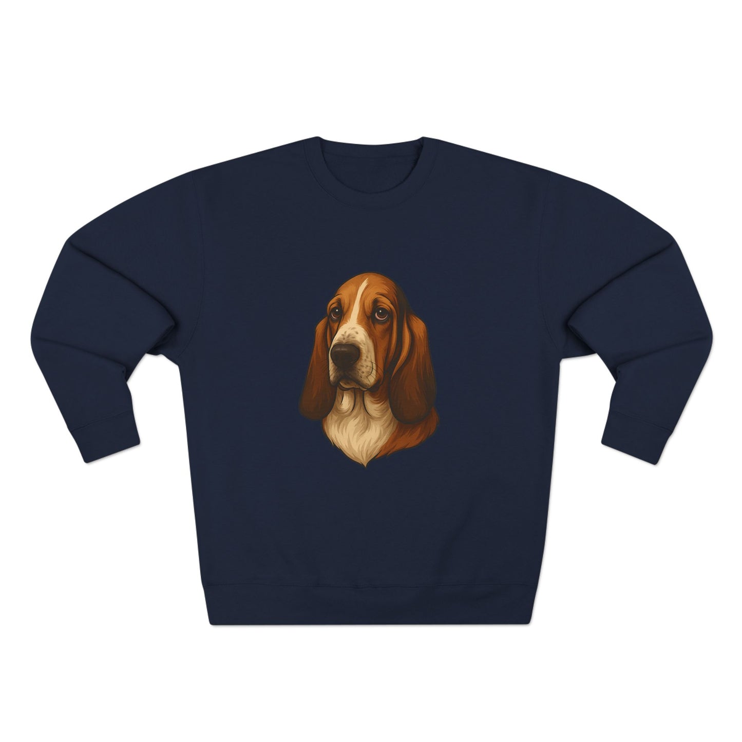 Basset Hound Head Unisex Crewneck Sweatshirt