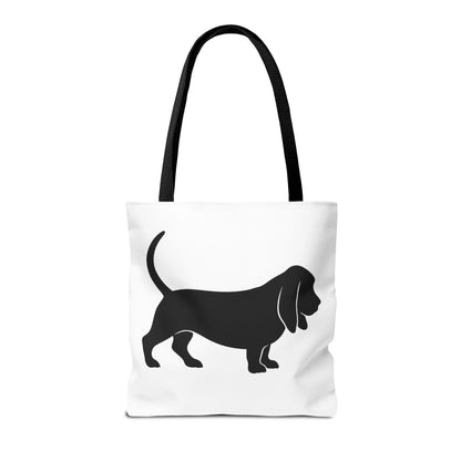 Basset Hound Silhouette Tote Bag