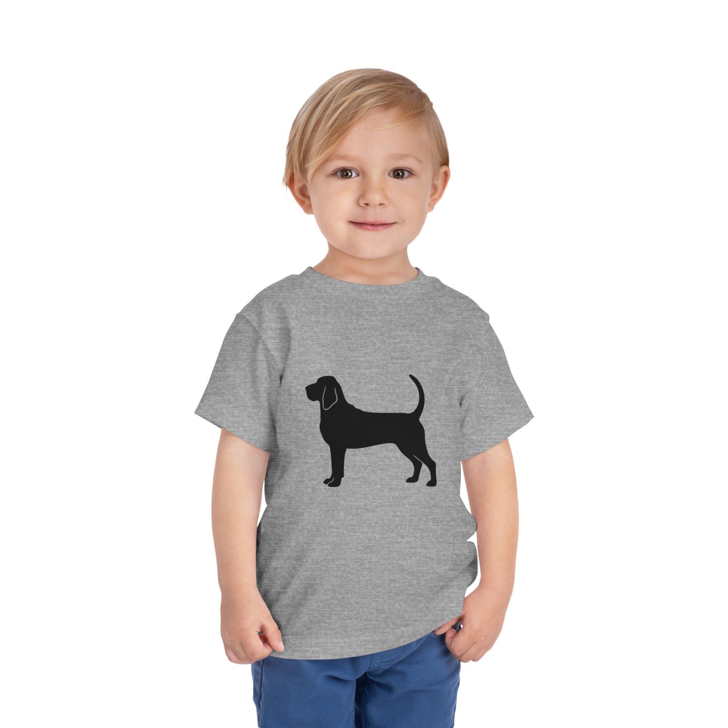 Bloodhound Silhouette Toddler Unisex Short Sleeve Crewneck Tee