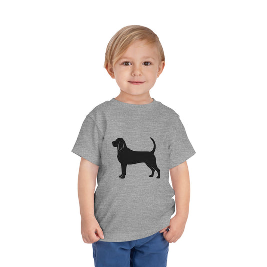 Bloodhound Silhouette Toddler Unisex Short Sleeve Crewneck Tee