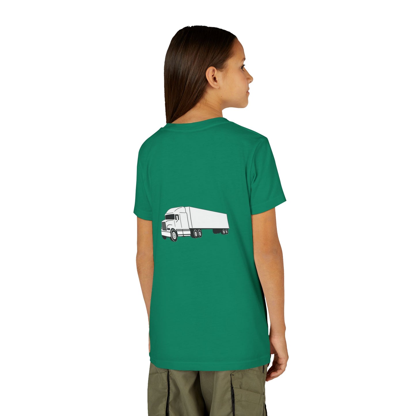 Semi Truck Youth Unisex Short Sleeve Crewneck Tee