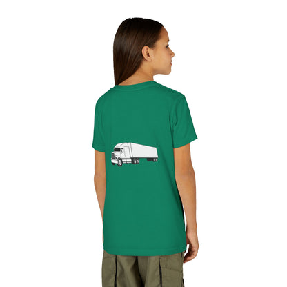 Semi Truck Youth Unisex Short Sleeve Crewneck Tee