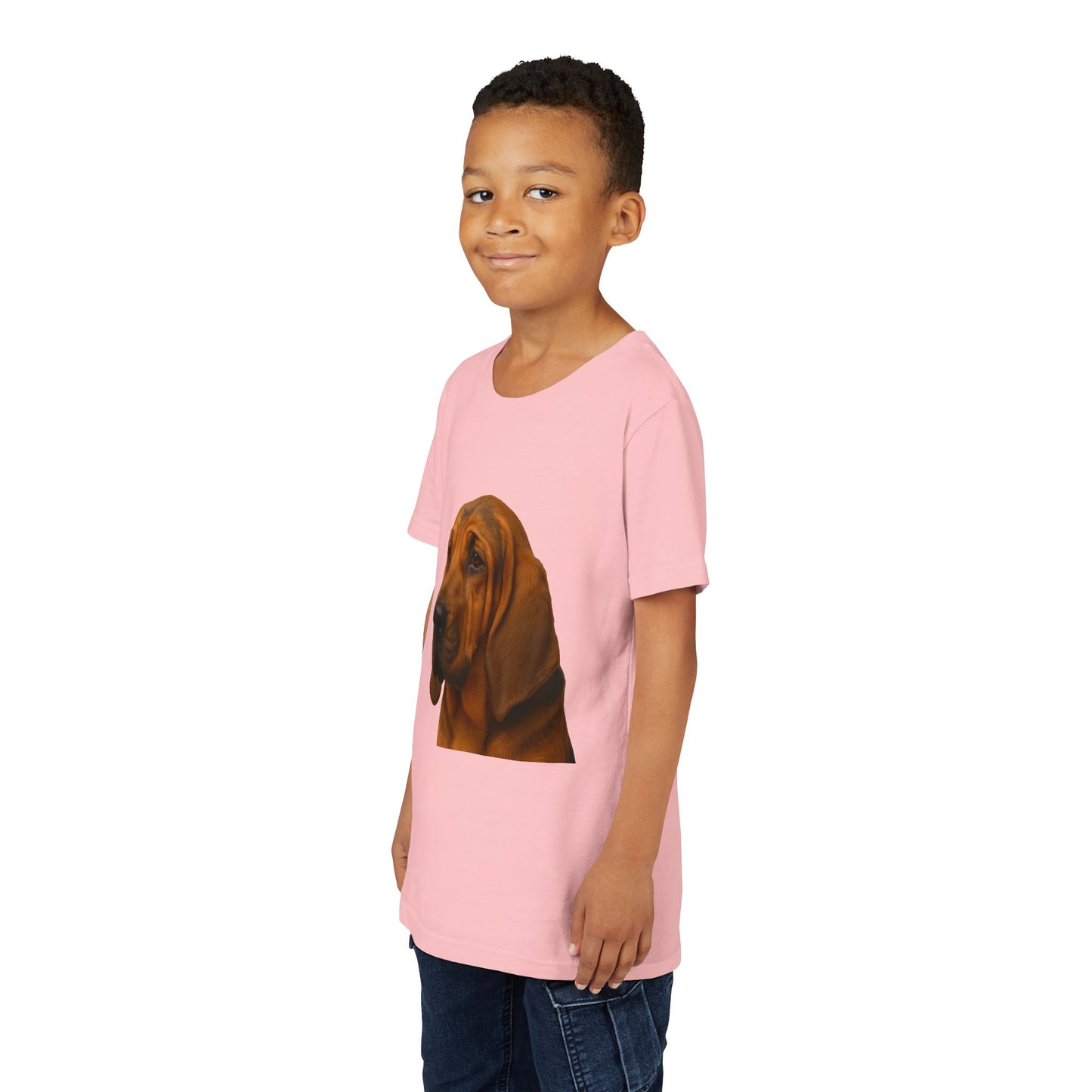 Bloodhound Head Youth Unisex Short Sleeve Crewneck Tee