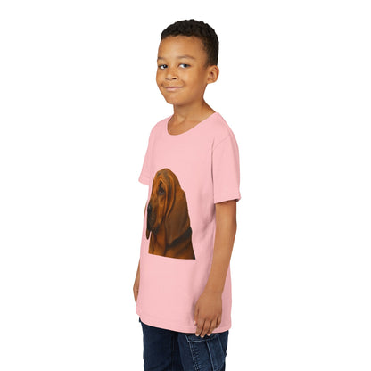 Bloodhound Head Youth Unisex Short Sleeve Crewneck Tee