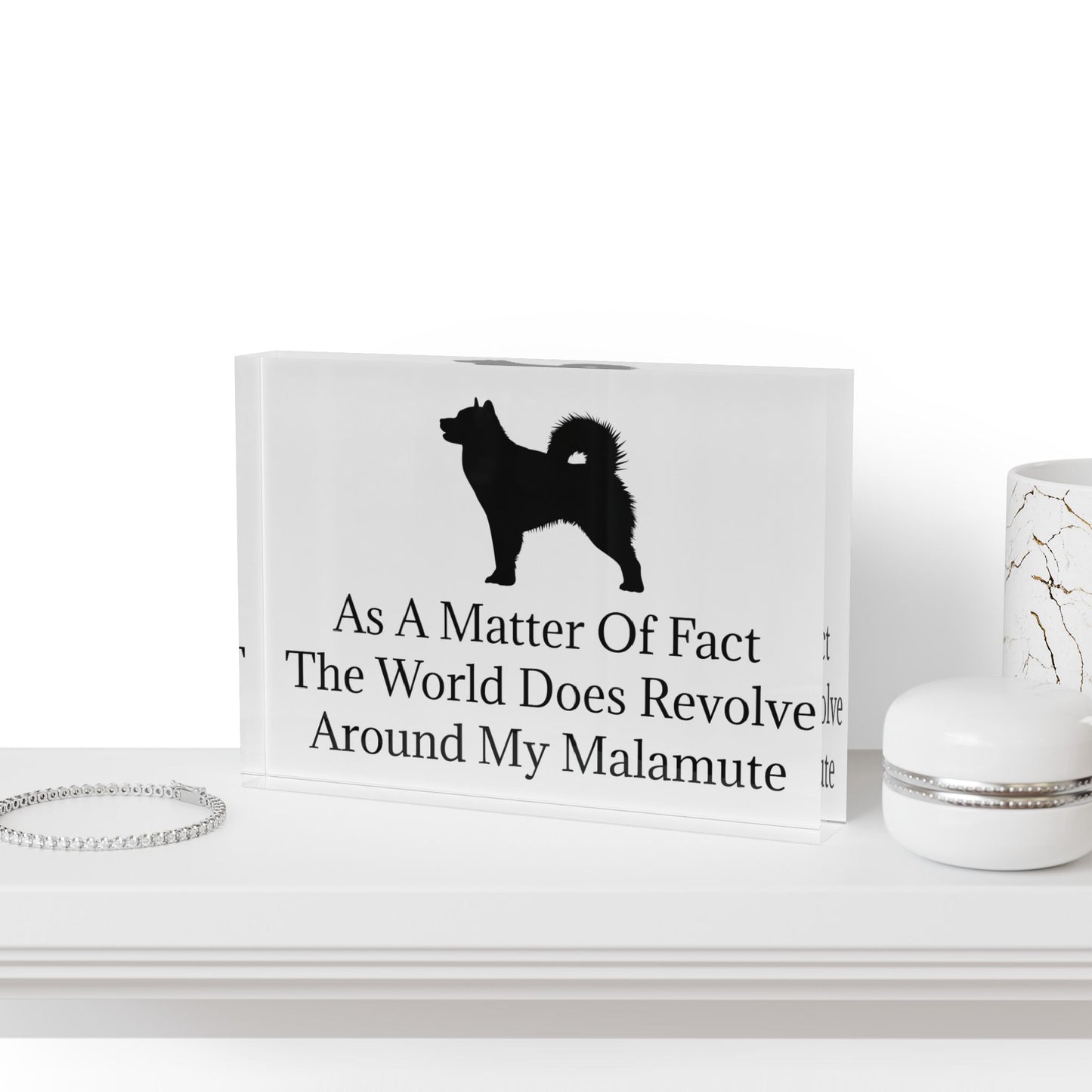 Matter Of Fact Malamute Acrylic Photo Block