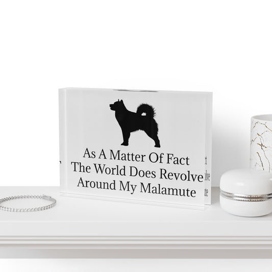 Matter Of Fact Malamute Acrylic Photo Block