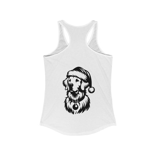 Santa Paws Golden Women's Racerback Tank