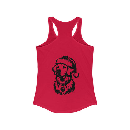 Santa Paws Golden Women's Racerback Tank
