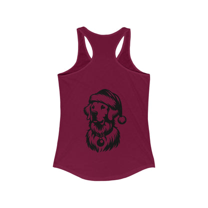 Santa Paws Golden Women's Racerback Tank