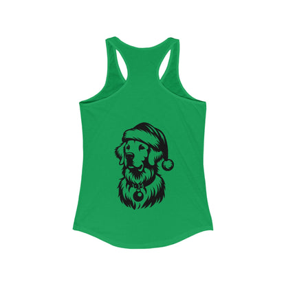 Santa Paws Golden Women's Racerback Tank