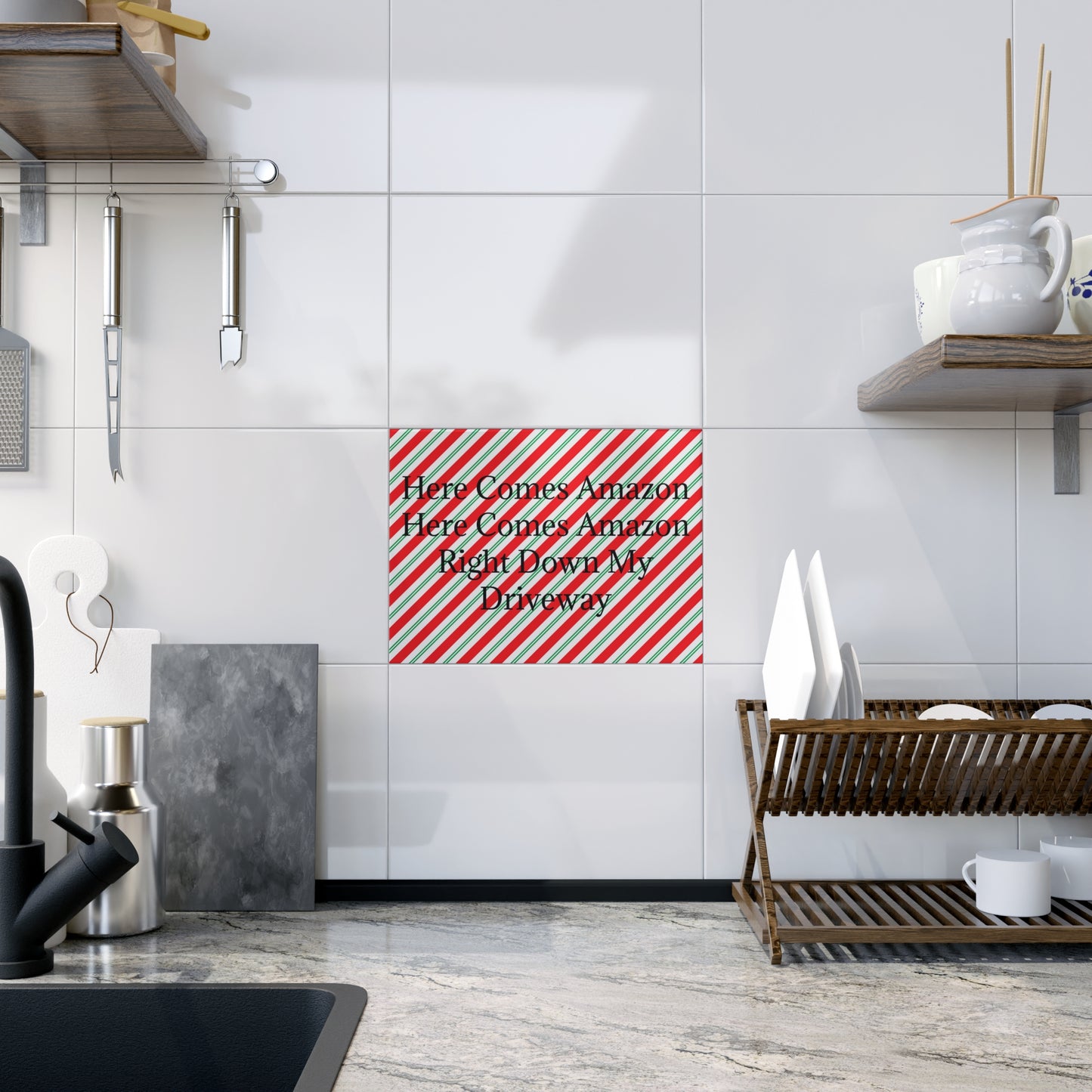 Here Comes Amazon Ceramic Photo Tile
