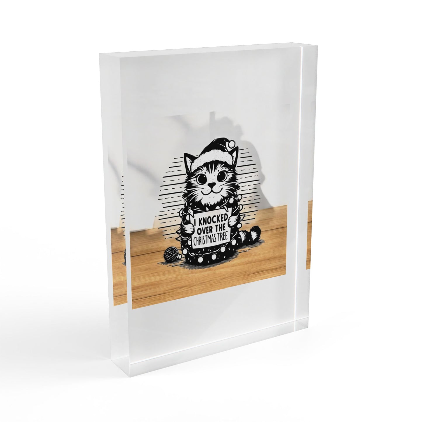 Naughty Cat Acrylic Photo Block