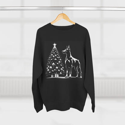 Doberman Christmas Tree Unisex Crewneck Sweatshirt