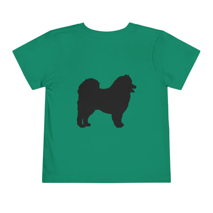 Samoyed Silhouette Toddler Unisex Short Sleeve Crewneck Tee