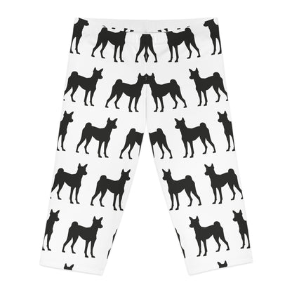 Basenji Silhouette Women's Capri Leggings