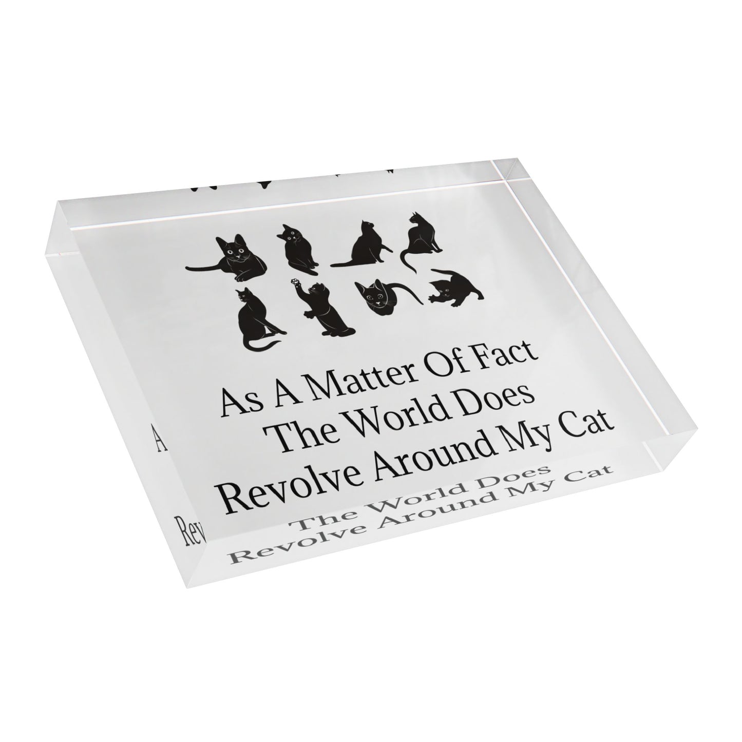 Matter Of Fact Cat Acrylic Photo Block