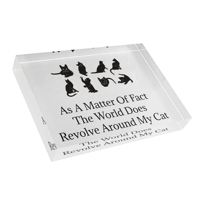 Matter Of Fact Cat Acrylic Photo Block