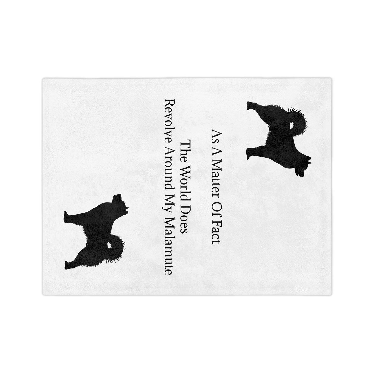 Matter Of Fact Malamute Velveteen Microfiber Blanket