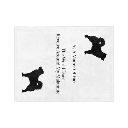 Matter Of Fact Malamute Velveteen Microfiber Blanket