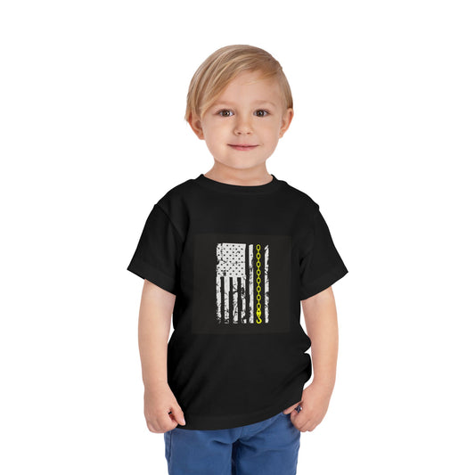 Thin Yellow Line Toddler Unisex Short Sleeve Crewneck Tee