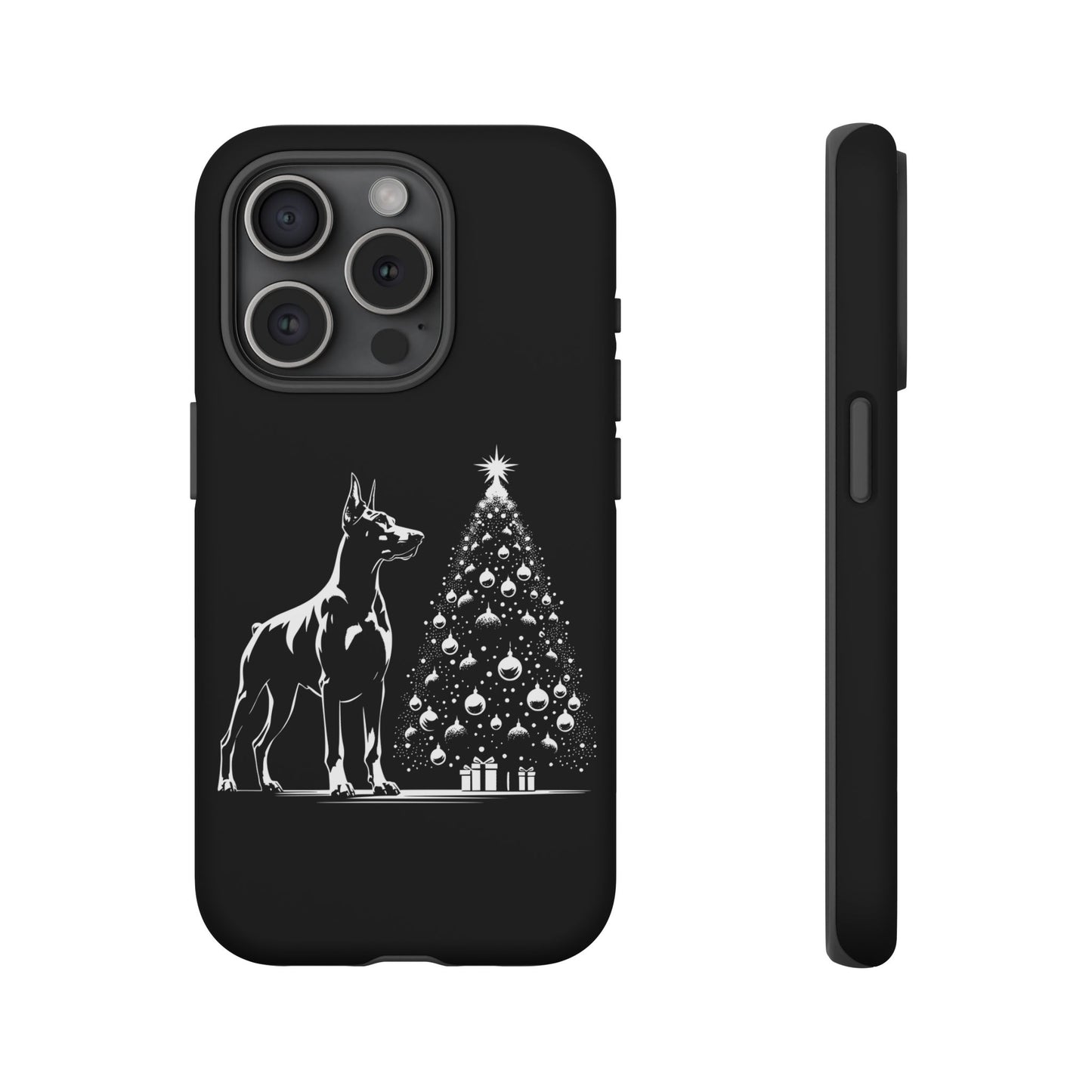 Doberman Christmas Tree iPhone Case