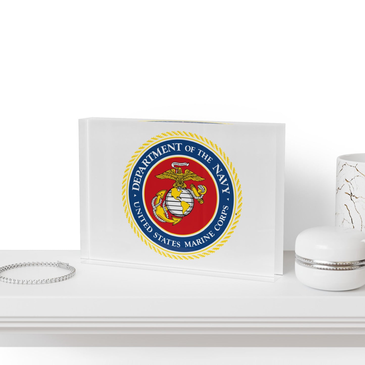 US Marine Corps Acrylic Photo Block