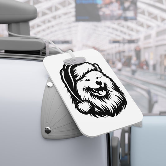 Santa Paws Samoyed Luggage Tag