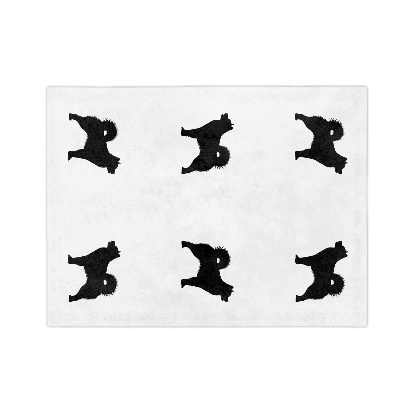 Malamute Silhouette Velveteen Microfiber Blanket